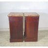 ANTICA COPPIA COMODINO IMPERO LEGNO NOCE MARMO 1800 EPOCA COMODINI NAPOLEONE III