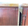 ANTICA COPPIA COMODINO IMPERO LEGNO NOCE MARMO 1800 EPOCA COMODINI NAPOLEONE III