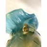 FIGURA CERAMICA SIRENA con PESCE 111 V.B.C.M. SMALTO POLICROMO COLAGGIO ART DECò