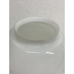LAMPADA TAVOLO ABATJOUR ART DECò METALLO DORATO VETRO OPALINO BASE MARMO 57 cm/h