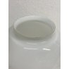 LAMPADA TAVOLO ABATJOUR ART DECò METALLO DORATO VETRO OPALINO BASE MARMO 57 cm/h