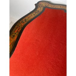 ANTICO TAVOLO DA GIOCO APRIBILE STILE BOULLE EPOCA '900 BRONDO DORATO INTARSIO