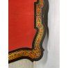 ANTICO TAVOLO DA GIOCO APRIBILE STILE BOULLE EPOCA '900 BRONDO DORATO INTARSIO