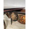 ANTICO TAVOLO DA GIOCO APRIBILE STILE BOULLE EPOCA '900 BRONDO DORATO INTARSIO
