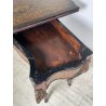 ANTICO TAVOLO DA GIOCO APRIBILE STILE BOULLE EPOCA '900 BRONDO DORATO INTARSIO