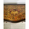 ANTICO TAVOLO DA GIOCO APRIBILE STILE BOULLE EPOCA '900 BRONDO DORATO INTARSIO