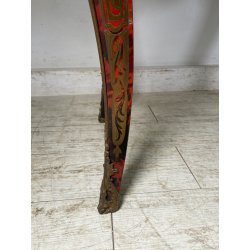 ANTICO TAVOLO DA GIOCO APRIBILE STILE BOULLE EPOCA '900 BRONDO DORATO INTARSIO
