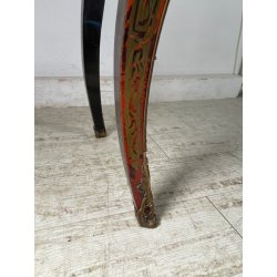 ANTICO TAVOLO DA GIOCO APRIBILE STILE BOULLE EPOCA '900 BRONDO DORATO INTARSIO