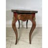 ANTICO TAVOLO DA GIOCO APRIBILE STILE BOULLE EPOCA '900 BRONDO DORATO INTARSIO