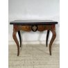 ANTICO TAVOLO DA GIOCO APRIBILE STILE BOULLE EPOCA '900 BRONDO DORATO INTARSIO
