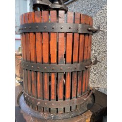 ANTICO TORCHIO MANUALE PER UVA BOTTIGLIA VINO LEGNO FERRO BATTUTO 1900 PRESSA