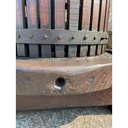 ANTICO TORCHIO MANUALE PER UVA BOTTIGLIA VINO LEGNO FERRO BATTUTO 1900 PRESSA