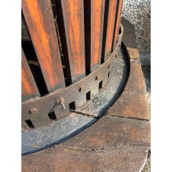 ANTICO TORCHIO MANUALE PER UVA BOTTIGLIA VINO LEGNO FERRO BATTUTO 1900 PRESSA