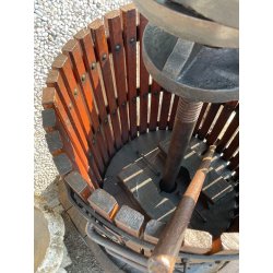 ANTICO TORCHIO MANUALE PER UVA BOTTIGLIA VINO LEGNO FERRO BATTUTO 1900 PRESSA
