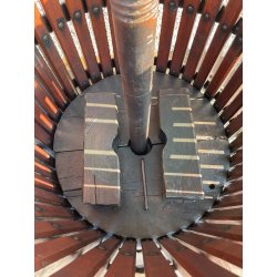 ANTICO TORCHIO MANUALE PER UVA BOTTIGLIA VINO LEGNO FERRO BATTUTO 1900 PRESSA