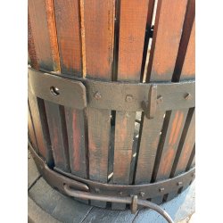 ANTICO TORCHIO MANUALE PER UVA BOTTIGLIA VINO LEGNO FERRO BATTUTO 1900 PRESSA