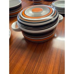 SERVIZIO PIATTI VINTAGE 41 pz. THOMAS Rosenthal GROUP ARANCIONE NERO Germany '70