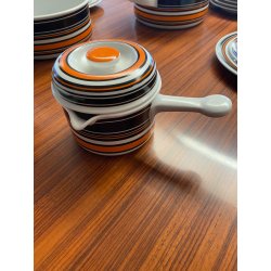 SERVIZIO PIATTI VINTAGE 41 pz. THOMAS Rosenthal GROUP ARANCIONE NERO Germany '70