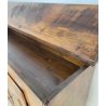 ANTICA CREDENZA 1800 LEGNO NOCE ALZATA CUCINA EPOCA DISPENSA 2 ANTE RIBALTA