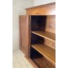 ANTICA CREDENZA 1800 LEGNO NOCE ALZATA CUCINA EPOCA DISPENSA 2 ANTE RIBALTA