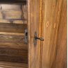 ANTICA CREDENZA 1800 LEGNO NOCE ALZATA CUCINA EPOCA DISPENSA 2 ANTE RIBALTA
