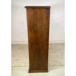 ANTICA CREDENZA 1800 LEGNO NOCE ALZATA CUCINA EPOCA DISPENSA 2 ANTE RIBALTA