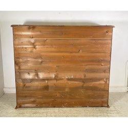 ANTICA CREDENZA 1800 LEGNO NOCE ALZATA CUCINA EPOCA DISPENSA 2 ANTE RIBALTA
