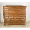 ANTICA CREDENZA 1800 LEGNO NOCE ALZATA CUCINA EPOCA DISPENSA 2 ANTE RIBALTA