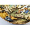 GRANDE ANTICO PIATTO PARATA 61cm 1800 CERAMICA MAIOLICA DIPINTO SCENA MITOLOGICA