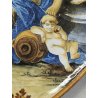 GRANDE ANTICO PIATTO PARATA 61cm 1800 CERAMICA MAIOLICA DIPINTO SCENA MITOLOGICA