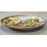 GRANDE ANTICO PIATTO PARATA 61cm 1800 CERAMICA MAIOLICA DIPINTO SCENA MITOLOGICA