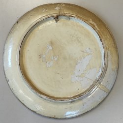 GRANDE ANTICO PIATTO PARATA 61cm 1800 CERAMICA MAIOLICA DIPINTO SCENA MITOLOGICA