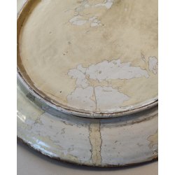 GRANDE ANTICO PIATTO PARATA 61cm 1800 CERAMICA MAIOLICA DIPINTO SCENA MITOLOGICA