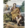 ANTICO PIATTO PARATA CERAMICA MAIOLICA DIPINTO Sesto Fiorentino LA COLONNATA