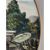 ANTICO PIATTO PARATA CERAMICA MAIOLICA DIPINTO Sesto Fiorentino LA COLONNATA