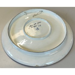 ANTICO PIATTO PARATA CERAMICA MAIOLICA DIPINTO Sesto Fiorentino LA COLONNATA