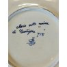 ANTICO PIATTO PARATA CERAMICA MAIOLICA DIPINTO Sesto Fiorentino LA COLONNATA
