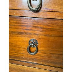 ANTICO GRANDE COMODINO IMPERO epoca 800 Legno Noce CASSETTO ANTA Old Night Table