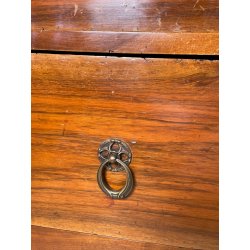 ANTICO GRANDE COMODINO IMPERO epoca 800 Legno Noce CASSETTO ANTA Old Night Table