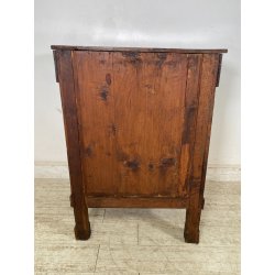 ANTICO GRANDE COMODINO IMPERO epoca 800 Legno Noce CASSETTO ANTA Old Night Table