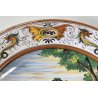 GRANDE ANTICO PIATTO PARATA 49cm 1800 CERAMICA MAIOLICA DIPINTO SCENA MITOLOGICA