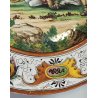 GRANDE ANTICO PIATTO PARATA 49cm 1800 CERAMICA MAIOLICA DIPINTO SCENA MITOLOGICA