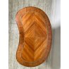 ANTICO COMODINO FAGIOLO LEGNO INTARSIATO DUE CASSETTI EPOCA META 1900 NIGHTTABLE