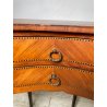 ANTICO COMODINO FAGIOLO LEGNO INTARSIATO DUE CASSETTI EPOCA META 1900 NIGHTTABLE