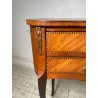 ANTICO COMODINO FAGIOLO LEGNO INTARSIATO DUE CASSETTI EPOCA META 1900 NIGHTTABLE