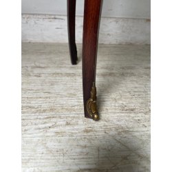 ANTICO COMODINO FAGIOLO LEGNO INTARSIATO DUE CASSETTI EPOCA META 1900 NIGHTTABLE