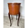 ANTICO COMODINO FAGIOLO LEGNO INTARSIATO DUE CASSETTI EPOCA META 1900 NIGHTTABLE