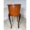 ANTICO COMODINO FAGIOLO LEGNO INTARSIATO DUE CASSETTI EPOCA META 1900 NIGHTTABLE