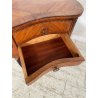 ANTICO COMODINO FAGIOLO LEGNO INTARSIATO DUE CASSETTI EPOCA META 1900 NIGHTTABLE