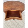 ANTICO COMODINO FAGIOLO LEGNO INTARSIATO DUE CASSETTI EPOCA META 1900 NIGHTTABLE